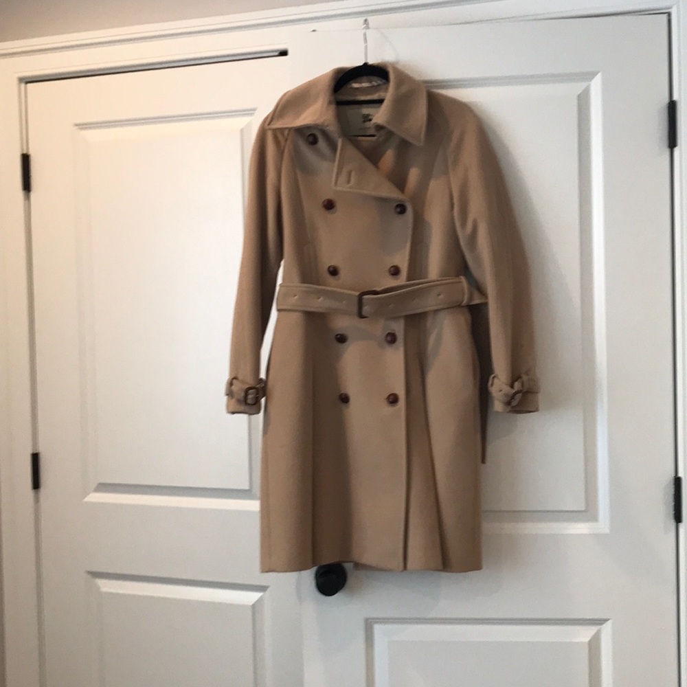 COPY - Burberry London Pea trench coat -camel color, US 8